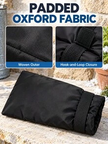 2pcs Winter Outdoor Faucet Covers, Thickened Oxford Cloth Insulated Faucet Covers With Adjustable Hook And Loop Strap, Frost Protection For Cold Weather, Suitable For Garden Faucets, Patios And Yard Faucets, Black - Multi-color - View 6