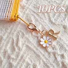 1/10/26PCS Letter Flower Keychain – Name/Initial (A-Z) – Durable Gift, Suitable For Men And Women – Applicable For Keychains With Father, Mother, Teacher, Friend Initials, Can Be Used For Backpack And Car Key Decoration Party Favors, Suitable For Graduation Season, Mother's Day, Father's Day, Wedding, Birthday Party And Other Occasions. - Multicolor - View 37