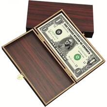 Lockable Wooden Coin Storage Box - Single Compartment, Wooden Currency Tray - With Lockable Lid - Home Organization - Suitable For Cash And Currency - Perfect Gift For Adults - Multicolor - View 1