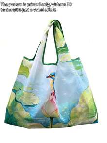 1pc Women's Tote Bag, 2D Creative Animal Pattern Design, Large Capacity, Minimalist Style, Versatile For Commuting, Travel, Shopping, Convenient Open-Close Design, Multi-Functional, Suitable For Various Occasions, Classic And Easy To Clean, Easily Matched - Multicolor - View 21