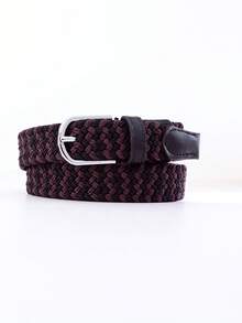1pc Elastic Woven Belt, Vintage Women's No-Hole Quick-Dry Waist Belt, Suitable For Jeans And Dresses - Woven Canvas - View 13