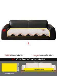 1PC French-Style Skin-Friendly Plush Sofa Cushion, Floral Decorative Non-Slip Seat Pad, Pet Stain Protection, All-Season Universal, Machine-Washable Sofa Cover - Beige - View 15