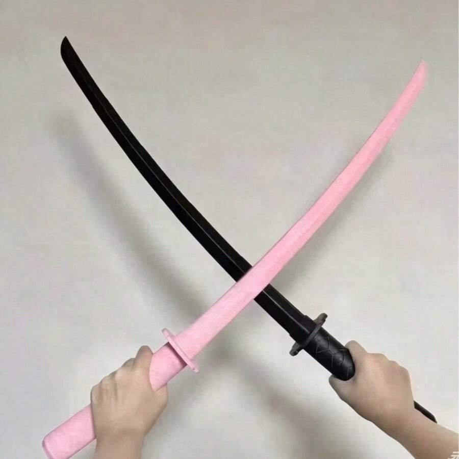 1pc Foam Samurai Sword Cosplay Prop, Realistic Sword, Suitable For Costume Party Role Play Decoration, Performance Accessory, Gift For Teenagers And Adults