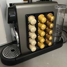 Adhesive Coffee Capsule Holder, Wall-Mounted Storage For Coffee Machine, Side-Hanging Vertical Storage For Refrigerator, Space-Saving, Compatible With Multiple Capsule Brands, Holds 15 Coffee Capsules - Multicolor - View 1