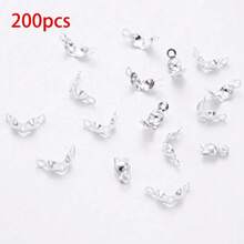 200/500 cái khóa nối, phù hợp làm đầu bấm hạt nối cho dây xích bi kim loại, phụ kiện làm trang sức DIY - Cúc bấm - Xem 12