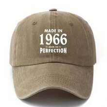 1pc Vintage 1966 Printed Baseball Cap, American Street Style Soft Crown Hat, Digital Street Polyester Fiber Printed Windproof Warm UV-Protection Decorative Baseball Hat For All Seasons - Multi-color - View 7