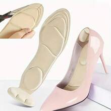 2 Pairs/4pcs Comfortable Memory Foam Insoles, Breathable Soft Shock-Absorbing Anti-Slip Shoe Pads For Loafers And High Heels, Adjustable Size Foot Pressure Relief Insoles - Beige - View 6