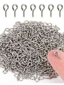 Mini Eye Screws, 300pcs Box Set Or 100pcs Loose Option, Gold And Silver Available, Set Includes 8mm, 10mm And 13mm Sizes, Suitable For DIY Resin Pendants, Wooden Charms, Necklace And Earring Connector Making - Sheep Eye Nail - View 9