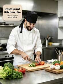 1/2pcs Unisex Adult Chef Hat With Adjustable Elastic Band, Reusable Breathable Cooking Cap, Multi-Purpose Kitchen Accessory For Home Kitchen, Cafe, Restaurant, Bakery, Catering Service, Food Truck, Baking Party, Hotel Buffet - Multicolor - View 3