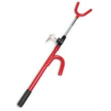 Car Steering Wheel Lock, Hard Steel Metal, Red & Black, Adjustable Length, Anti-Theft Design, Easy Installation, Comes With Matching Keys, Universal Vehicle Security Lock For Most Car Models, Car Anti-Theft Protection Accessory - A - View 7