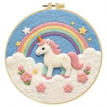 20x20cm/7.9x7.9 Inch DIY Needle Felting Starter Kit,Wool Felt,Cute Small Animals Includes Instruction Manual,Embroidery Frame,Stamping Needle,Foam Padding,Wool And Felt,Handicraft Embroidery For Home Decoration,Suitable Gift For Special Occasions - Cute Animals - View 17