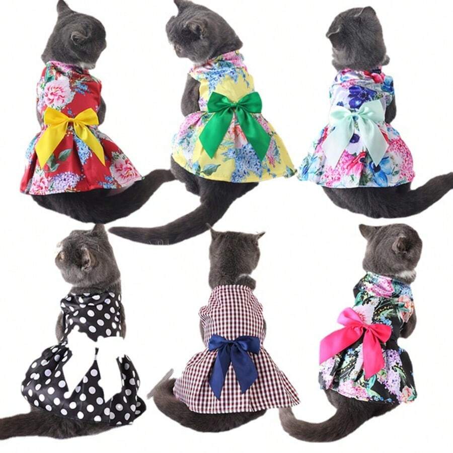Váy thú cưng mỏng phong cách Âu Mỹ cho mèo, chó Teddy, Bichon và chó nhỏ, thoáng khí, nhẹ - Nhiều màu - Xem 1