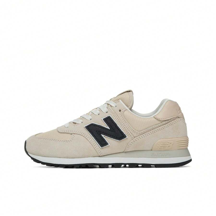 New Balance NB 574 Phong cách cổ điển, giày chạy bộ vải cổ thấp, unisex, màu be nhạt - Màu be - Xem 1