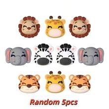5pcs Silicone Animal Focal Beads DIY Beaded Pen Keychain Bag Charm Car Hanging Ornament Gift Making Loose Beads Material - Multicolor - View 9