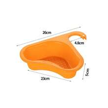 2pcs/Set (Random Color) Swan Sink Strainer Basket, Hanging Triangular Vegetable Washing Basket, Kitchen Faucet Residue Filter Basket, Multi-Functional Fruit And Vegetable Draining Rack - One Size Fits All - View 8