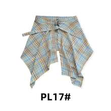 1pc Plaid Pleated Hip-Covering Skirt, Fashionable A-Line Or Mini Skirt Style, Hem Covers Hips, Hip Curtain Skirt - Multicolor - View 11