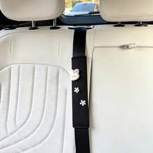 Cute Rabbit & Flower Car Seat Belt Shoulder Pad, Car Seat Belt Protector, Seat Belt Anti-Chafing Cushion, Comfortable Driving Experience, Car Interior Accessory - Multicolor - View 14