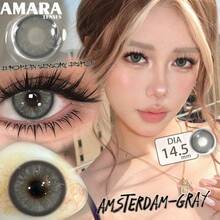 AMARA 1 Pair Colored Contact Lenses, Natural Gray, For Makeup, Yearly ...