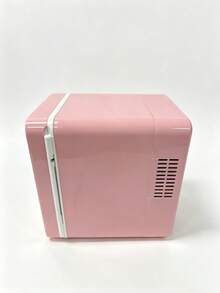 4L Dual‑Use Mini Cosmetic Fridge, Cooler & Warmer, 28dB Quiet Refrigerator , Removable Shelf For Skincare, Drinks, Breast Milk, Bedroom Travel - Pink - View 4