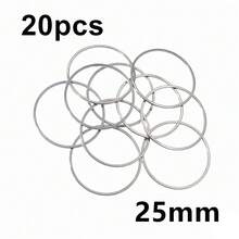 20pcs Stainless Steel Earrings Rings Big Circle Ear Wire Hoops Pendant DIY Jewelry Making Findings - Silver Gray - View 11