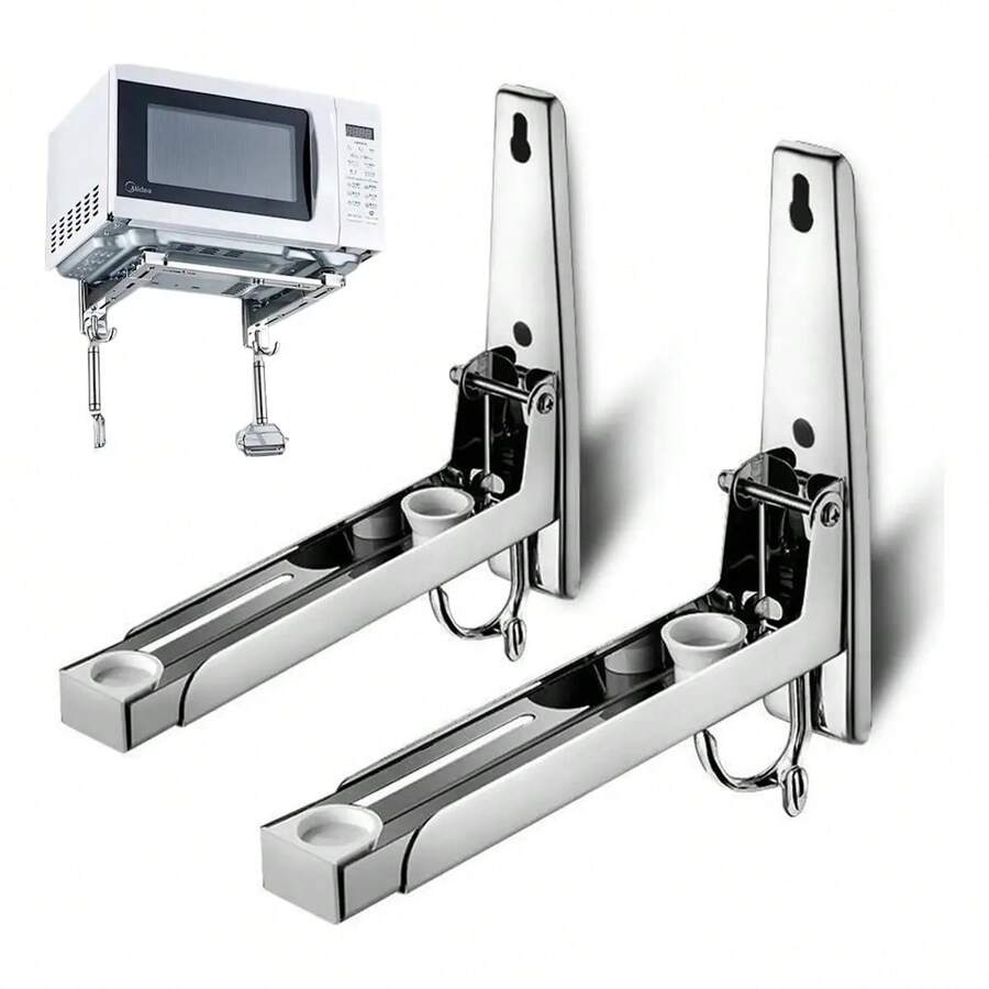 Microwave Oven Stand - Silver - View 1