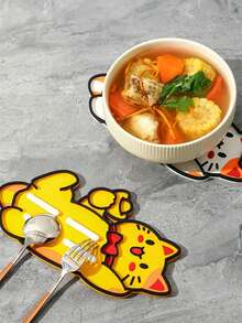 Kitchen Pot Lid Storage Mat, Pot Lid And Ladle Holder, Countertop Draining Mat, Multi-Functional Heat-Resistant Mat And Cutting Board Pad - Multicolor - View 2