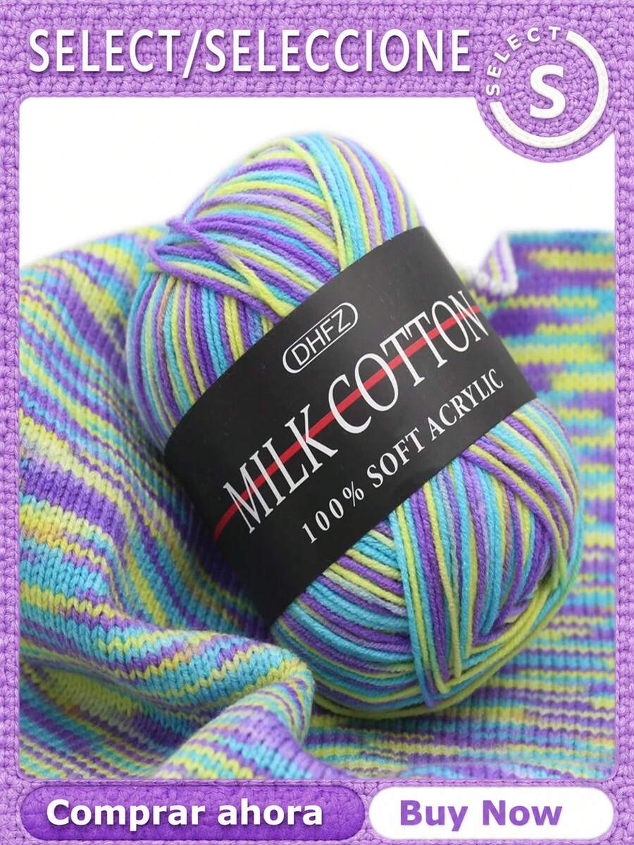 4pcs/200g Luxury Gradient Dyed Thick Colorful Yarn, Soft And Comfortable Texture. Suitable For Hand Knitting And Crochet: Sweaters, Scarves, Coats, Shawls, Hats, Socks DIY And Other Handmade Crafts, Multiple Rich Colors Available.