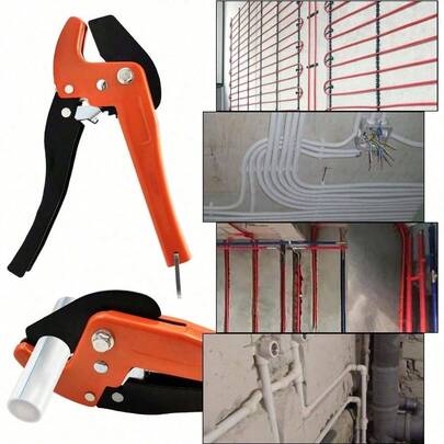 Ratchet Type Pipe Shears Lightweight PPR PVC PE Large Diameter Plastic Pipe Cutting Hand Cutter Tool