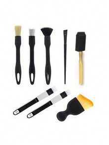 8pcs Car Gap Cleaning Brush Set, Automotive Detailing Brush Kit For Wheels, Engine Bay, Interior Dusting And Car Washing - A - View 7