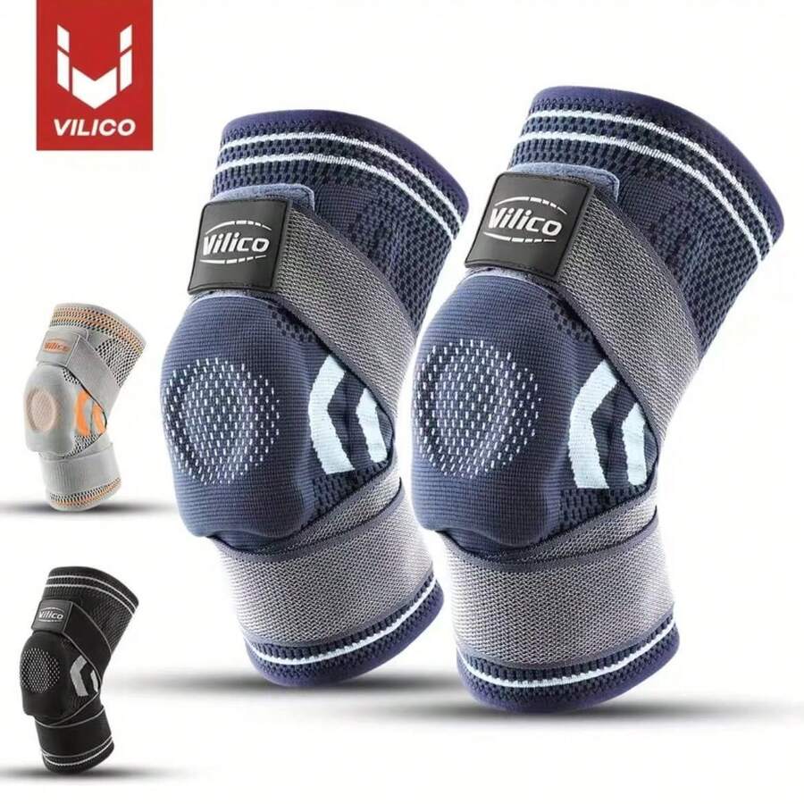 Unisex Knee Pads, Anti-Slip Design, Multi-Function Compression Knee Sleeve, Nylon Material Wearable Knee Pads - A - View 1