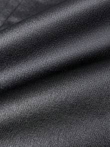 Plus Size Women's PU Matte Coated Wide Leg Pants, High Waisted Fashion Casual Straight Trousers Suitable For Party, Commute, - Black - View 10