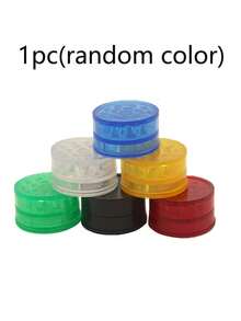Multi-Color Plastic Grinder, Dual-Layer Detachable Manual Crusher Tool, Portable Dual-Layer Plastic Grinding Box, Magnetic Closure Transparent Shell Manual Crusher Tool, Multi-Color Optional - Multicolor - View 13