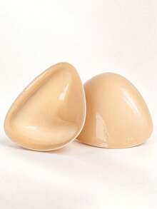 Double-Sided Adhesive Bra Pads, Sticky Bra Inserts, Push Up Silicone Breast Pads, Reusable Invisible Bra Pads, Lingerie For Women - Apricot - View 7