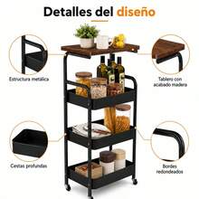 Storage Islands & Carts - Black - View 8