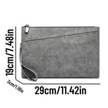 BEIQIANDAI Men's PU Clutch Bag, Multi-Slot Large Capacity Handbag, Minimalist Business Portable Storage Envelope Bag - Multicolor - View 13