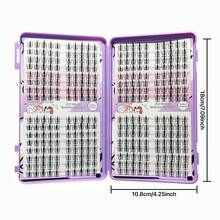 LIMEIKAI 320 Clusters Cartoon Style False Eyelashes, DIY Eyelash Extensions, Tapered Tips, Mixed Length Natural Anime Makeup Look, Thin Korean Asian Style, Reusable, Suitable For Beginners - View 3