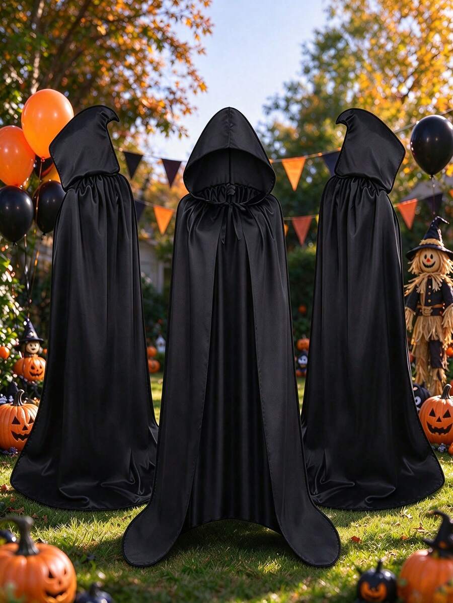 Halloween Costume Unisex Hooded Cloak Party Outfit 110cm, 140cm, 160cm ...