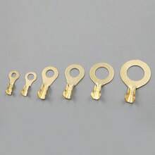 Round Ring Terminals O-Type Crimp Connectors Copper Plate Wiring Terminals Assortment Set New Style - A - View 3