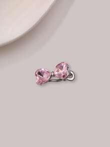 6/4/2pcs 1pc Sweet Pink Rhinestone Heart Bow Hair Clip, Exquisite Small Frontal Bangs Clip, Rhinestone Bow Bangs Hair Clip, Luxury Super Shiny Niche Minimalist Side Clip - Multicolor - View 23