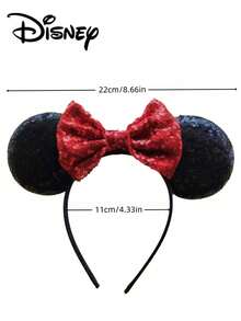 Disney 1件裝系列頭飾，經典米老鼠設計，角色扮演服裝，卡通米奇耳朵髮箍，髮飾配件 - 彩色 - 查看 5