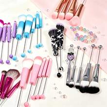 Beaded Makeup Brush Set (Large Pack), Creative Craft And Gift For Women, Beaded Handle, Makeup Tools And Accessories, Also Suitable As Birthday, Wedding Or Holiday Party Favors. - Multicolor - View 8