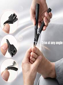 1pc New Stainless Steel Nail Clipper - Heavy-Duty Stainless Steel High-Precision Trimmer, Ultra-Sharp 25-Degree Angled Blade, Anti-Splash Design, Eagle-Beak Design, Sharp Angled Edge, Precise Trimming - Suitable For Home, Nail Salon, Foot Care - Essential For Nail Care And Foot Care, Ergonomic Handle, Durable, Must-Have Beauty Tool For Home - Multicolor - View 7