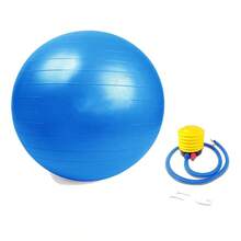 PVC Fitness Ball For Yoga And Pilates With Foot Pump Included, Stability Ball For Strength Training And Balance At Home Or Gym - Blue - View 11