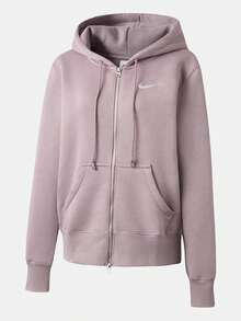 Nike Women's Knitted Jacket New Fleece-Lined Hoodie - Pink - View 1