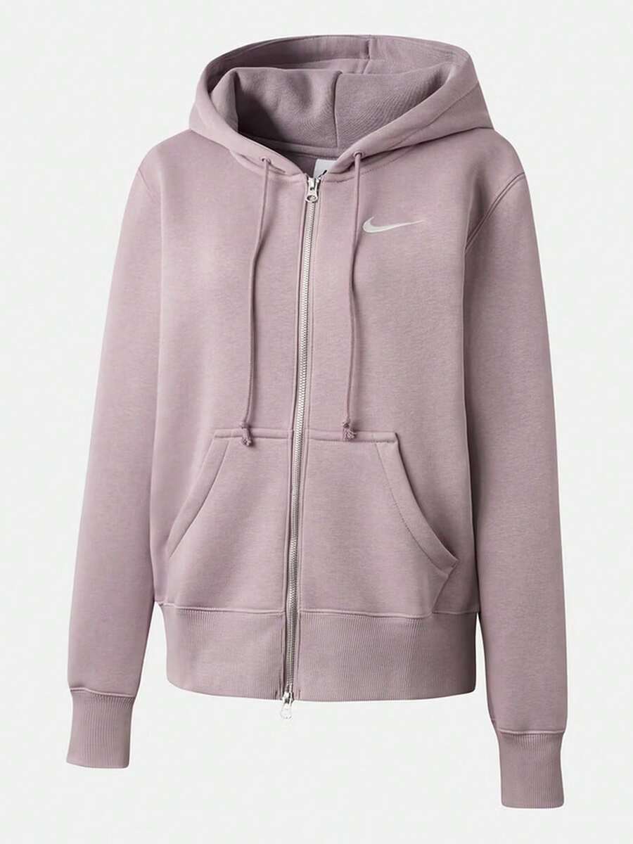 Nike Women's Knitted Jacket New Fleece-Lined Hoodie - Pink - View 1
