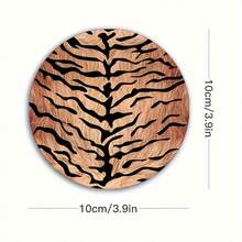 6pcs, Animal Pattern Wooden Coasters, Heat-Resistant Pads, Table Decor, Desk Protection Mats, Suitable For Water Cups, Cafes, Offices, Kitchens, Restaurants, Birthday, Christmas Gifts, Christmas Home Decor - View 5