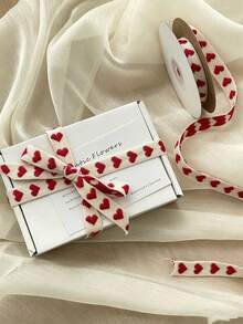 Holiday Ribbon Decor, Heart-Shaped Ribbon, Gift Wrapping Ribbon, Decorative Tie Rope, Handmade DIY Rope, Korean-Style Floral Tie Rope, Cake Birthday Box Packaging Ribbon, Gift Wrapping Ribbon, Woven Headband - Multicolor - View 1
