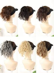 Synthetic Messy Fluffy Curly Bun Hair Extension, Heat-Resistant Fiber Rubber Band Ponytail Hairpiece, Suitable For Daily Wear, Add Volume Hair Accessory - Multicolor - View 3
