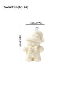 1pc Christmas Gingerbread Man Shaped Aromatherapy Candle, Christmas Hat Design Soy Wax Scented Candle, Christmas Tabletop Home Decor, Bedroom Decoration Holiday Gift Box - Christmas Candle Collection - View 15
