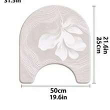 3件/2件/1件 波浪線純色花卉印花矽藻泥浴室地墊，矽藻泥材質，裝飾性，浴室地毯，馬桶墊，柔軟墊，快速吸水，易於清潔 - 彩色 - 查看 15